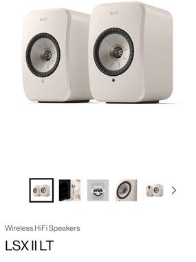 KEF LSX II LT Wireless HiFi Speakers - White